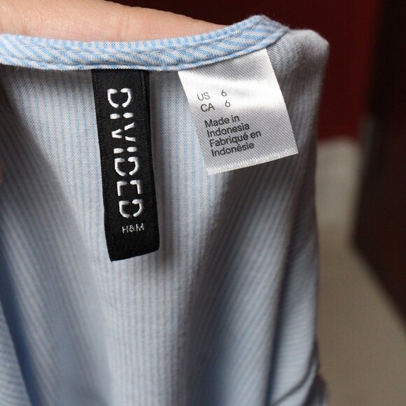 H&M DIVIDED Blue Striped Camisole - Picture 8 of 10